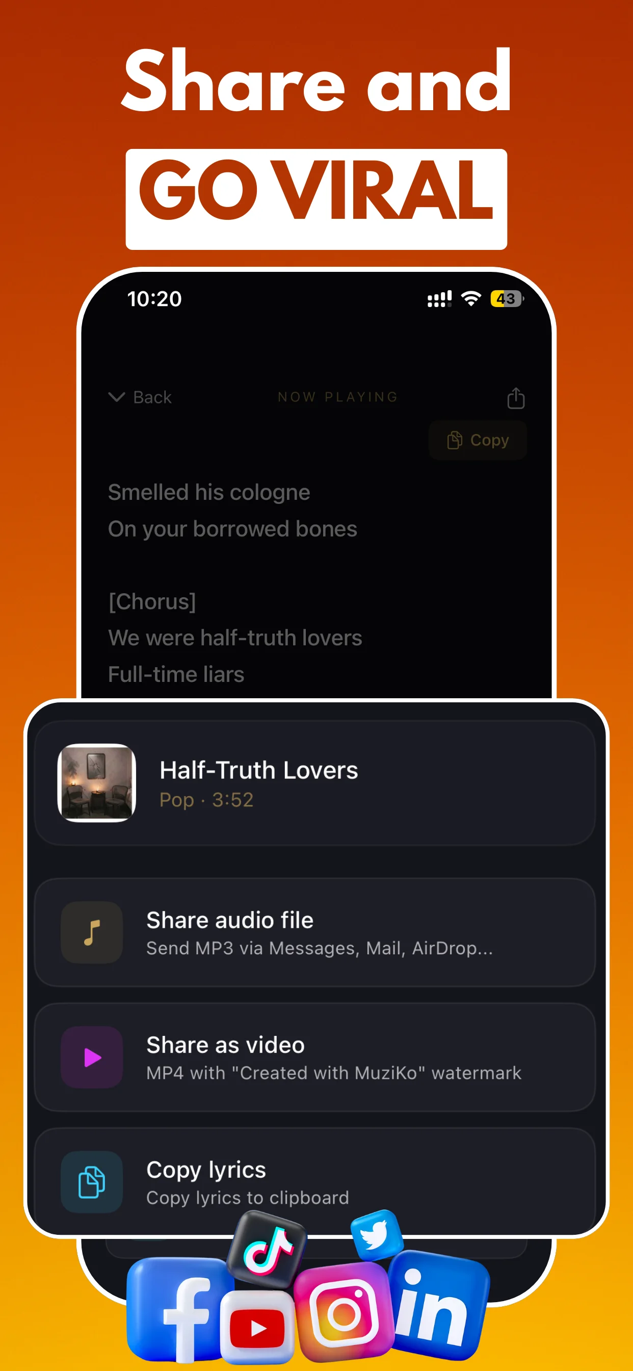 Muziko AI song generator iPhone screen 5